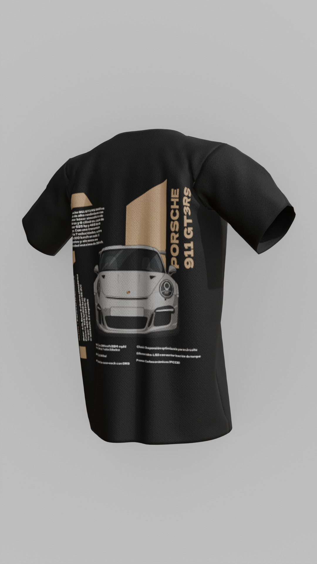 3D T-Shirt Animation -360 Rotation mockup Low-poly 3D model_3