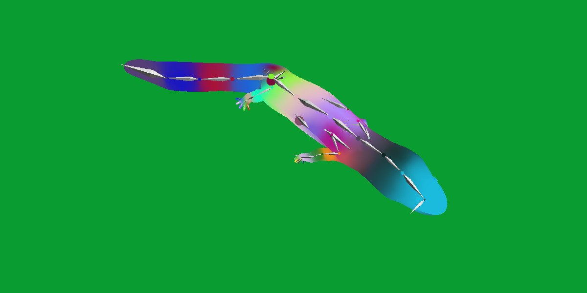 Hellbender Salamander Low-poly 3D model_25