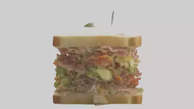 Sandwiches model Low-poly 3D model