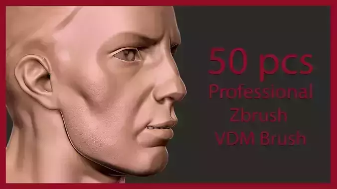 Zbrush 50 Human Skin VDM Brush - add skin to your Characters