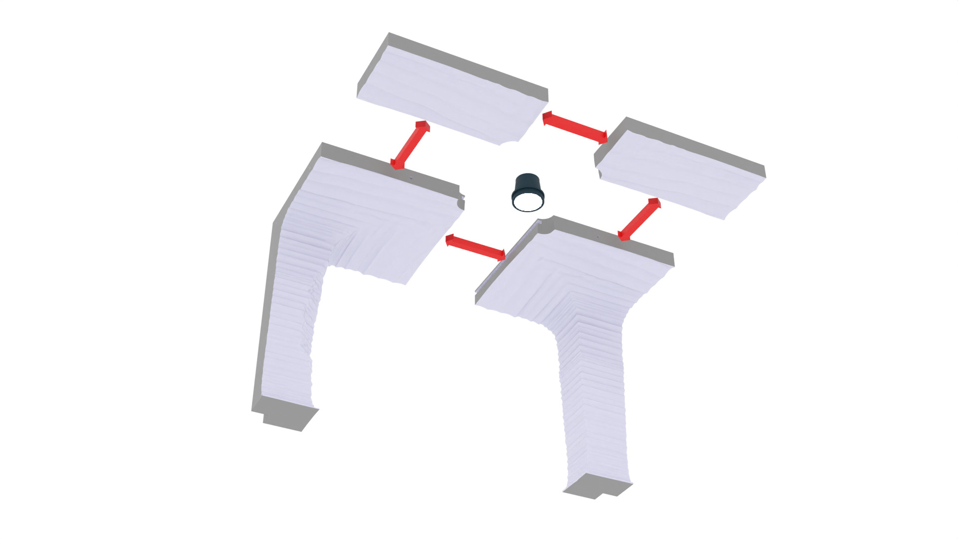 Echo Base Set 2 Hallway panels 1-12 scale Blackseries 3D print model_20