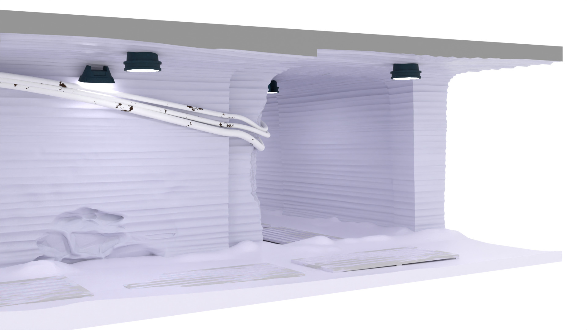 Echo Base Set 2 Hallway panels 1-12 scale Blackseries 3D print model_7