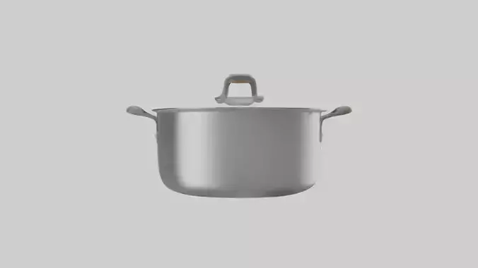 Saucepan model Low-poly 3D model