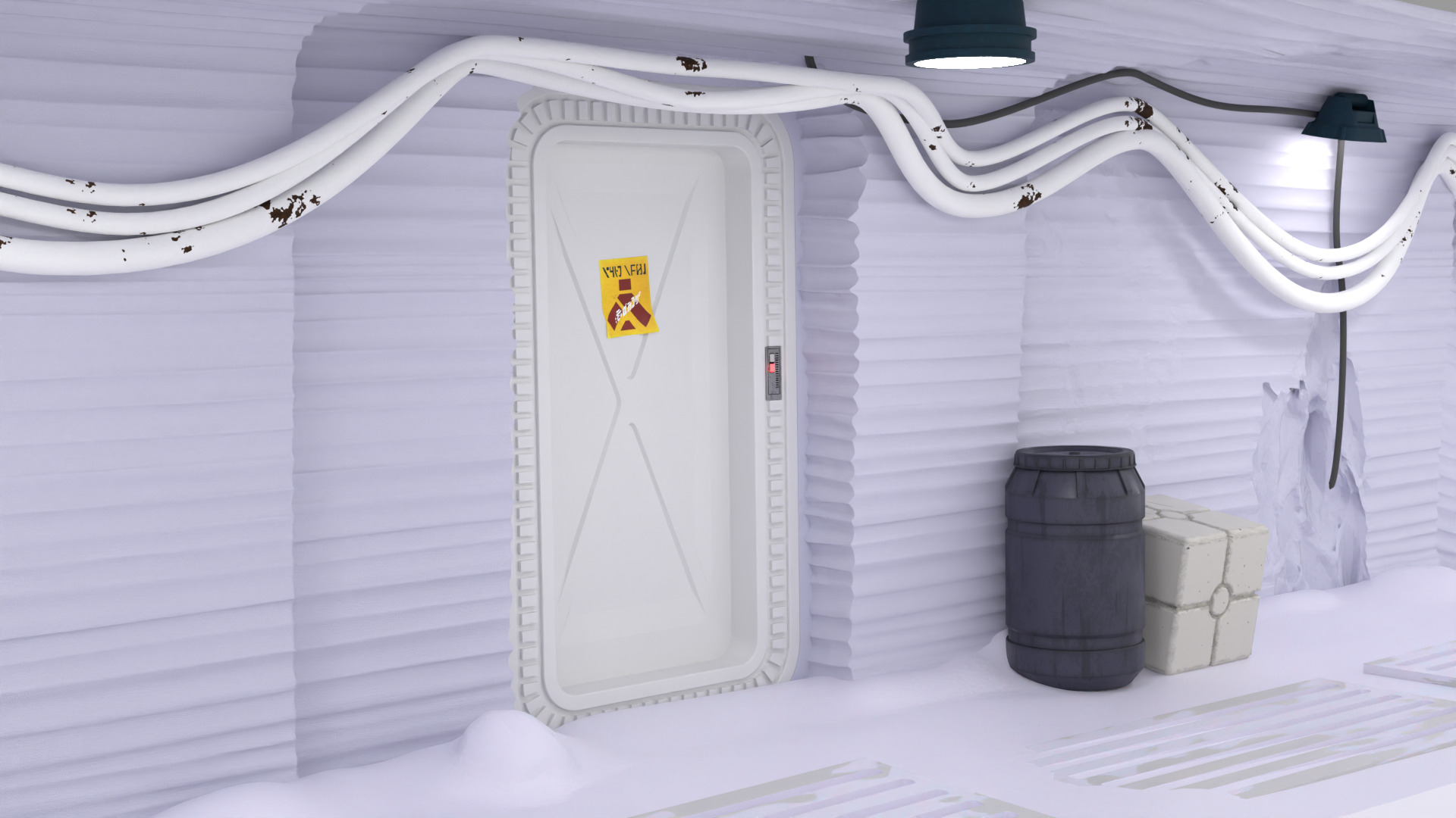 Echo Base Set 2 Hallway panels 1-18 scale Kenner Hasbro 3D print model_2