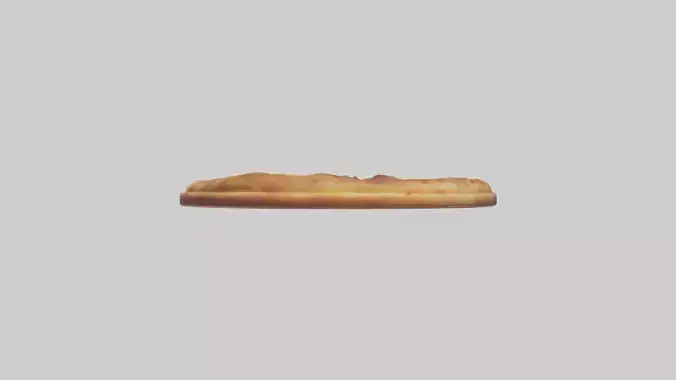 Sausage pizza model Low-poly 3D model