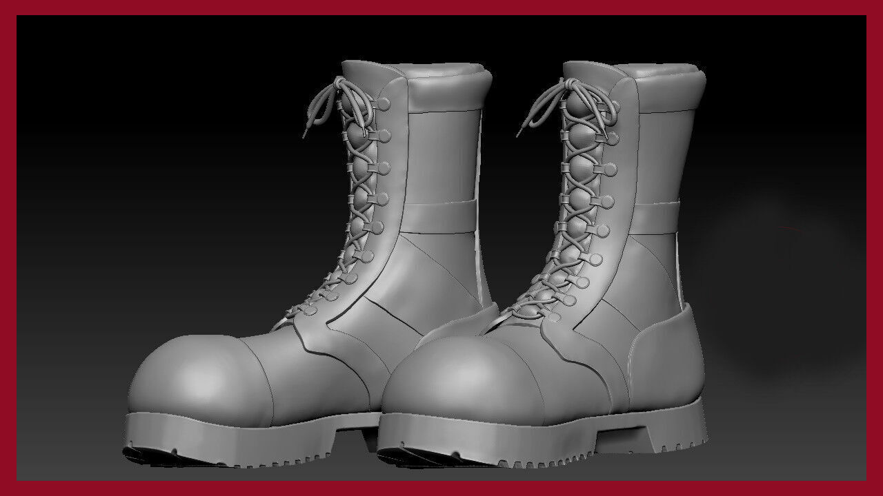 Zbrush 2 IMM Brush - Shoelace and Button - MA ZTL ZBP FBX OBJ 3D model_8