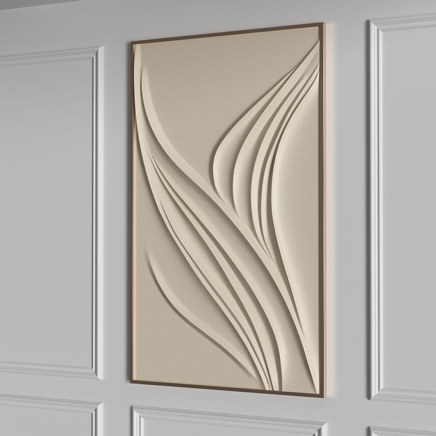 Abstract wall art panel 2 3D model_2