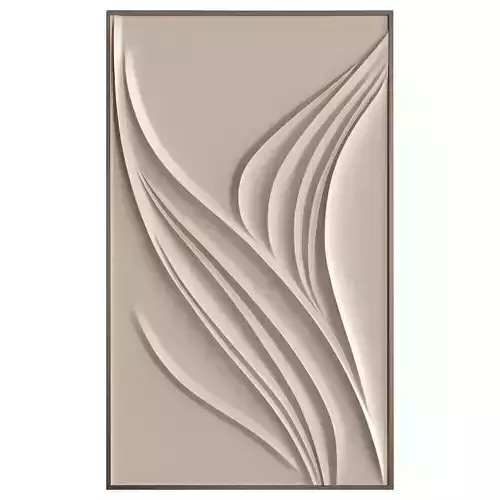 Abstract wall art panel 2 3D model