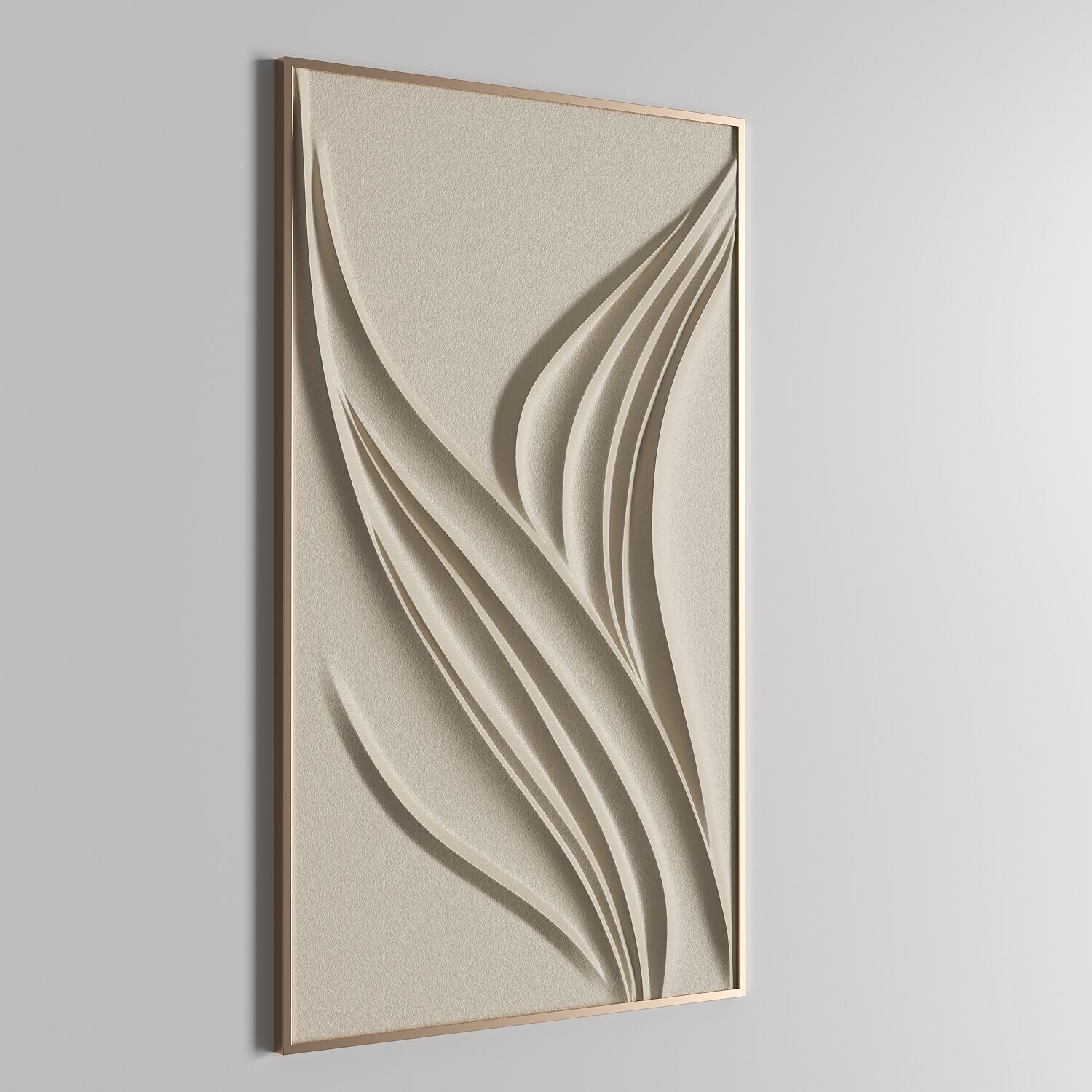 Abstract wall art panel 2 3D model_1
