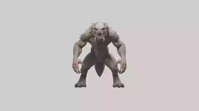 Savage Creature model Low-poly 3D model