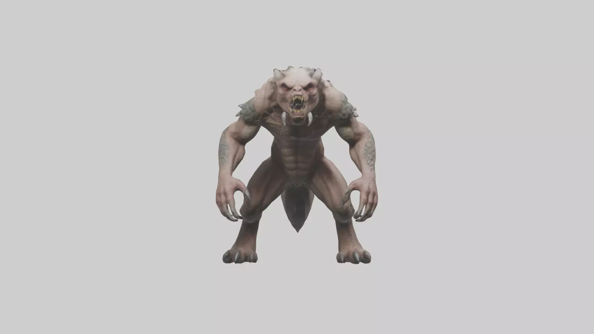 Savage Creature model Low-poly 3D model_0