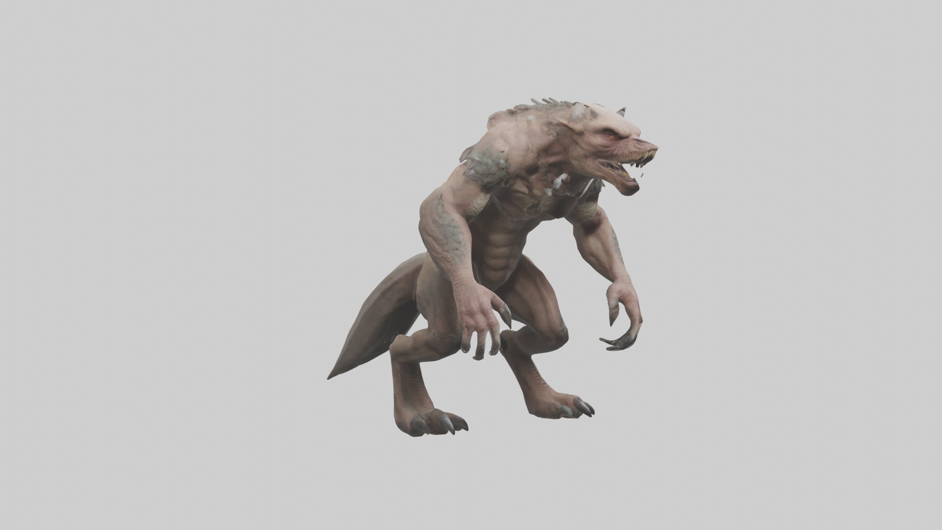 Savage Creature model Low-poly 3D model_11