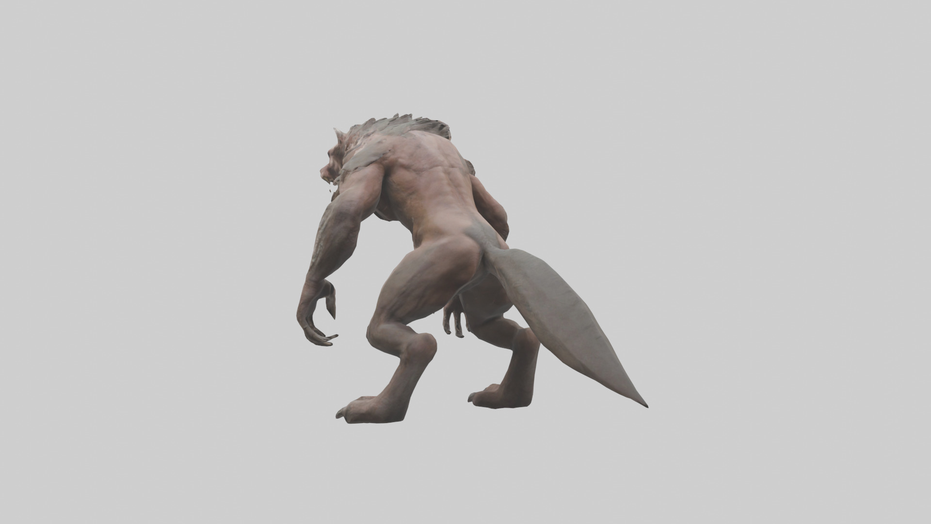Savage Creature model Low-poly 3D model_3