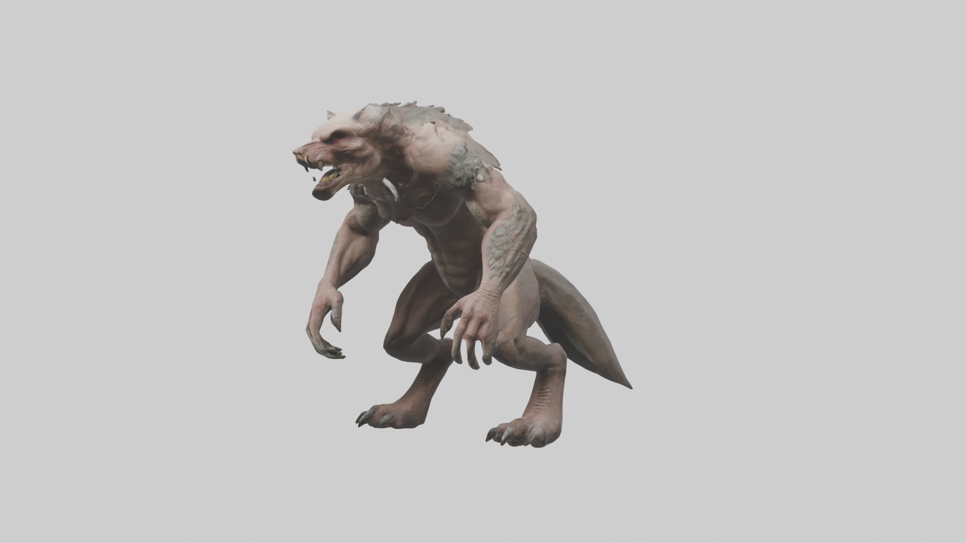 Savage Creature model Low-poly 3D model_1