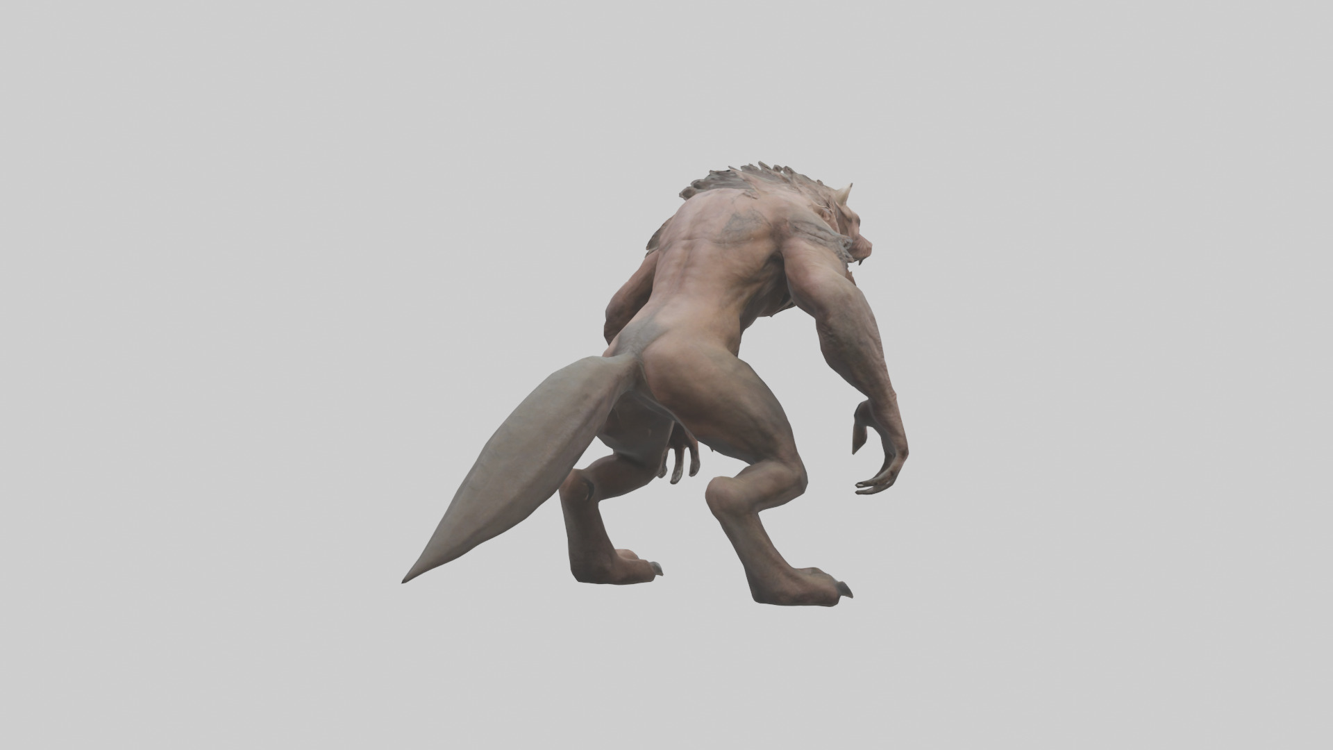 Savage Creature model Low-poly 3D model_4