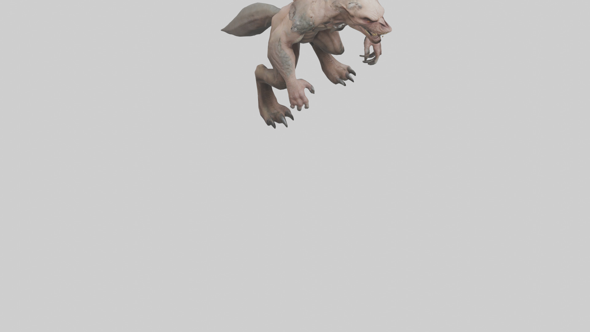 Savage Creature model Low-poly 3D model_8