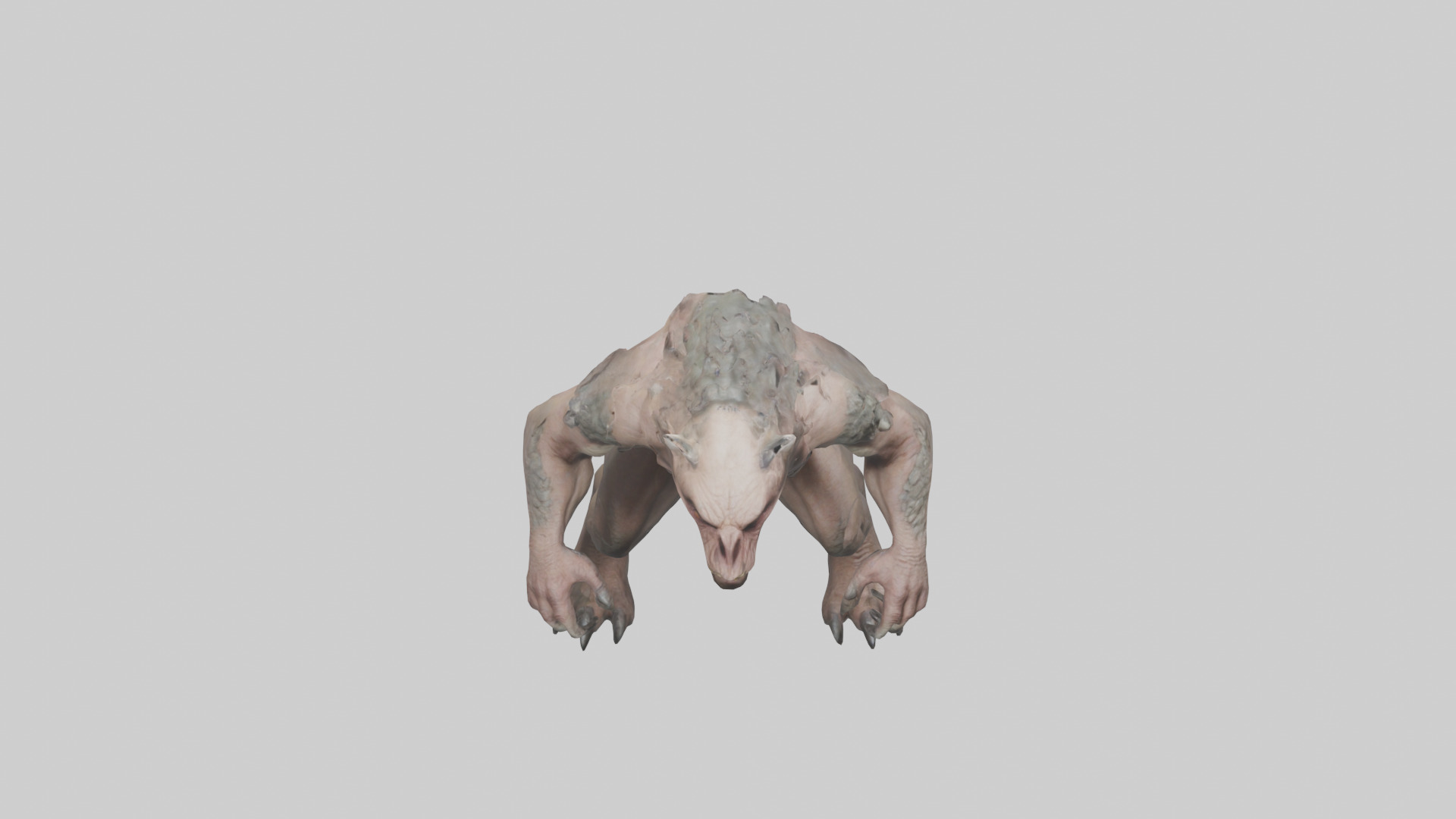 Savage Creature model Low-poly 3D model_16