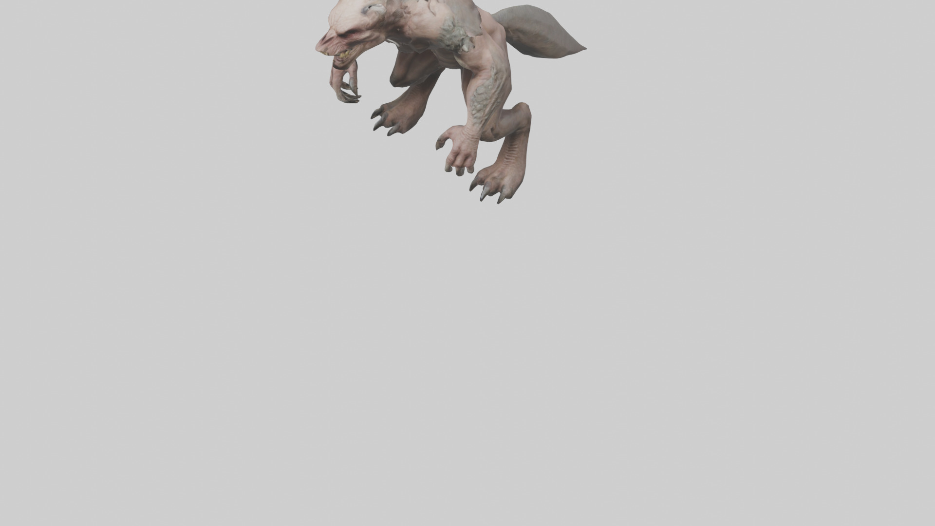 Savage Creature model Low-poly 3D model_7