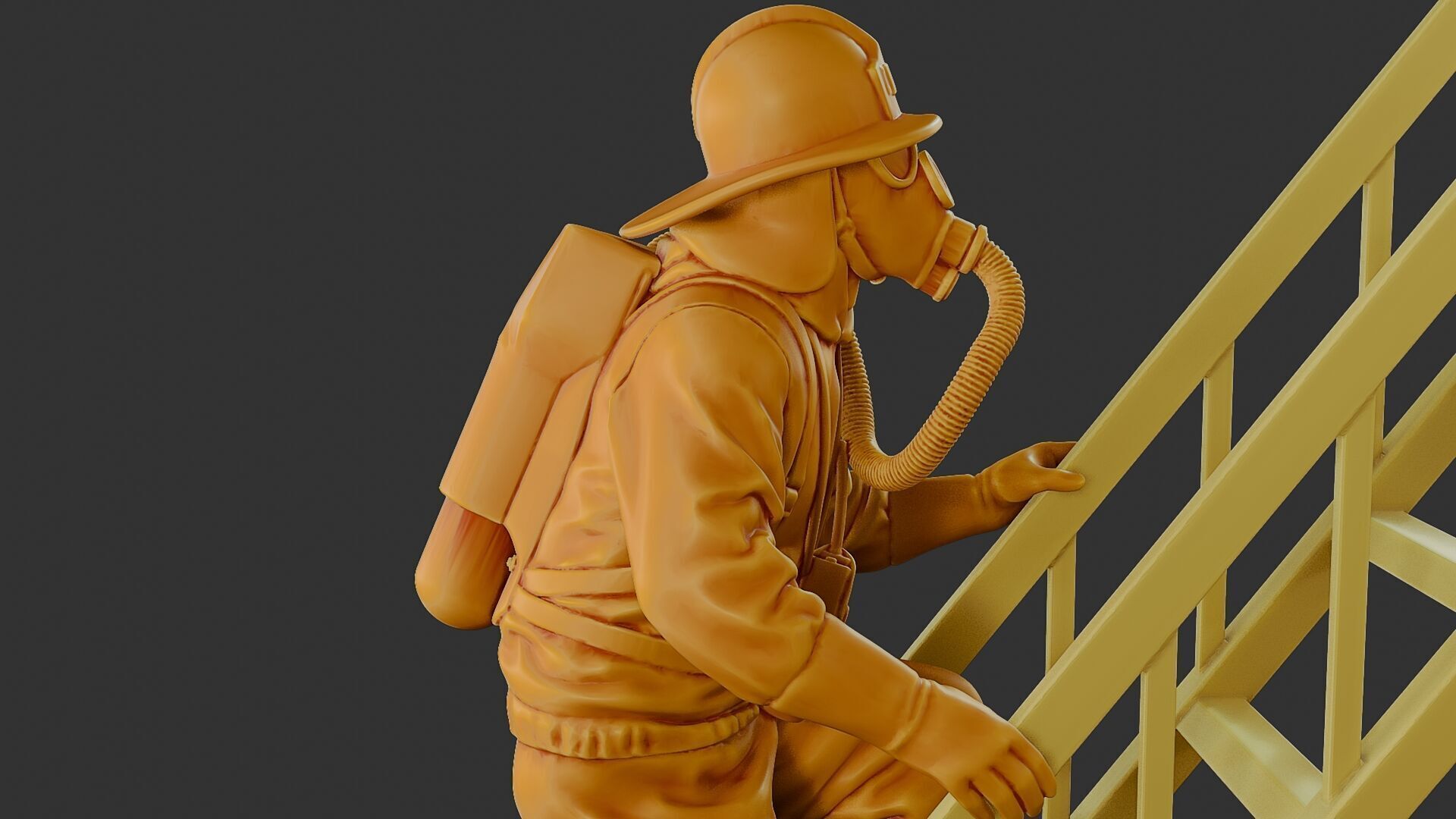 Czechoslovakian firefighter 90s 007 3D print model_20