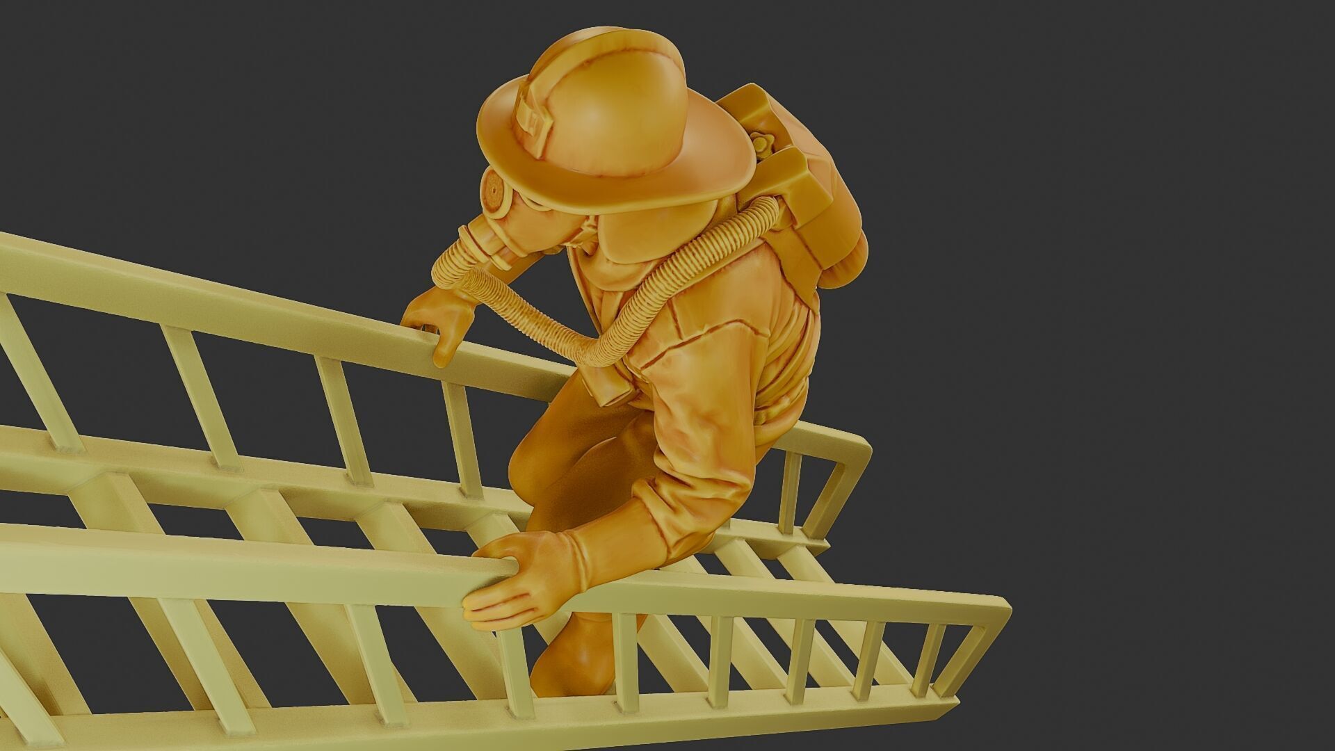 Czechoslovakian firefighter 90s 007 3D print model_16