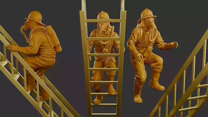 Czechoslovakian firefighter 90s 007 3D print model