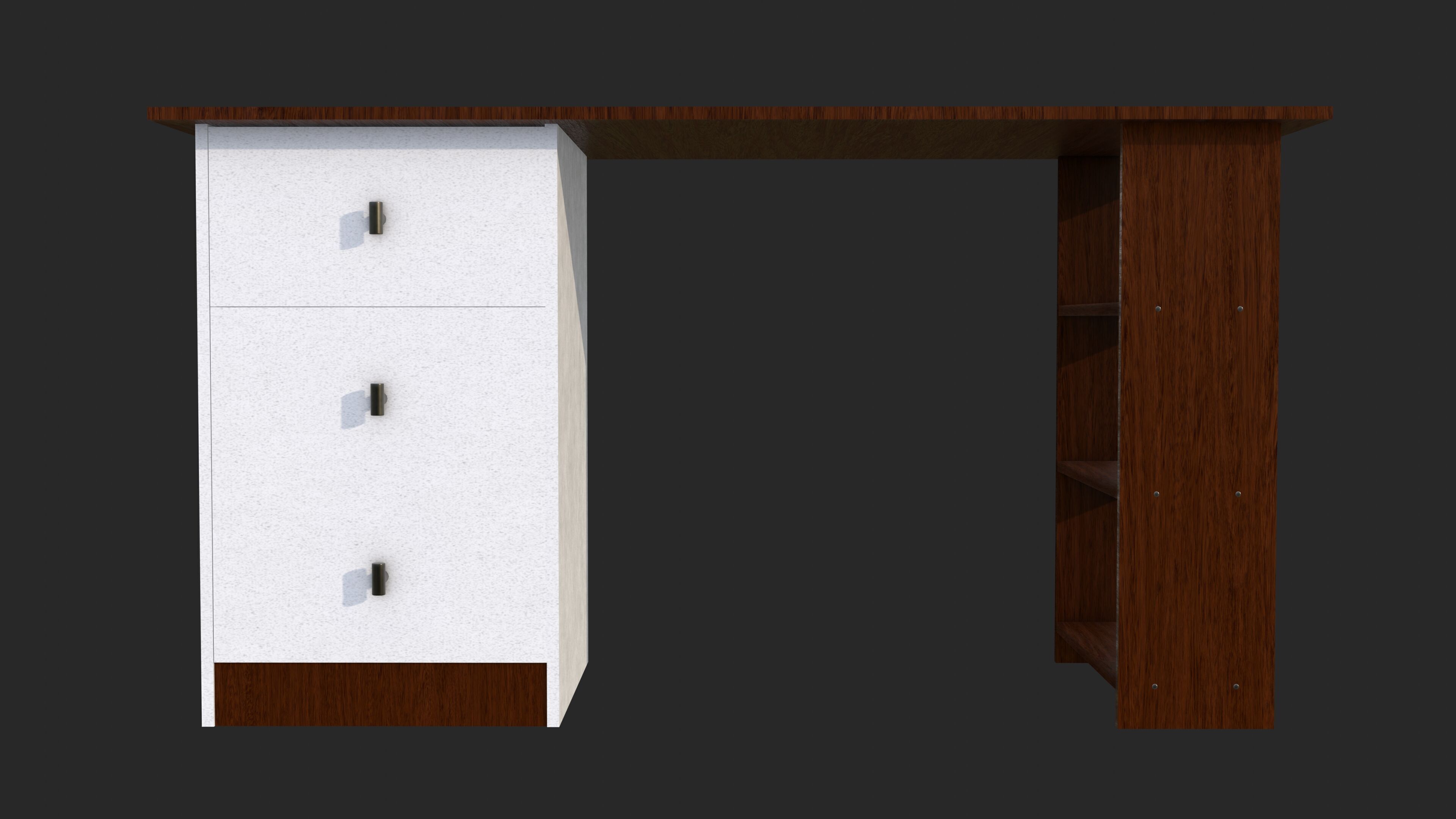 Desk 3D Model Low-poly 3D model_8