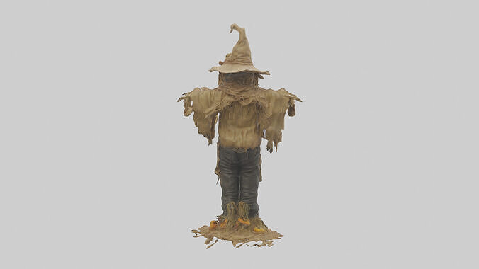 Scarecrow model Low-poly 3D model