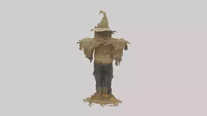 Scarecrow model Low-poly 3D model