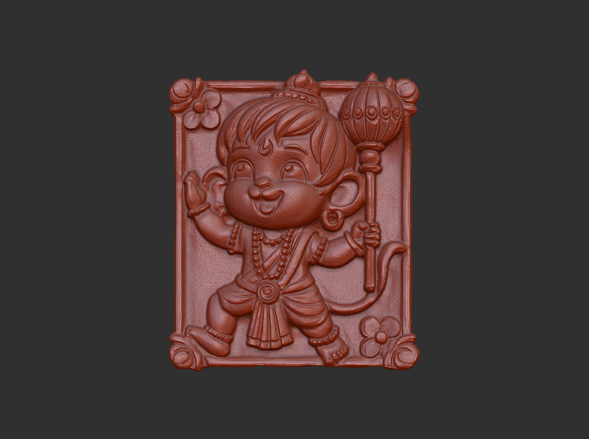 cute hanuman 3dmodel cnc carvings 3D print model_10