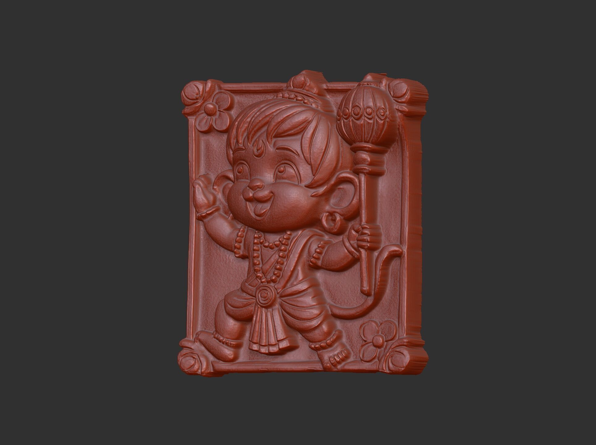 cute hanuman 3dmodel cnc carvings 3D print model_20