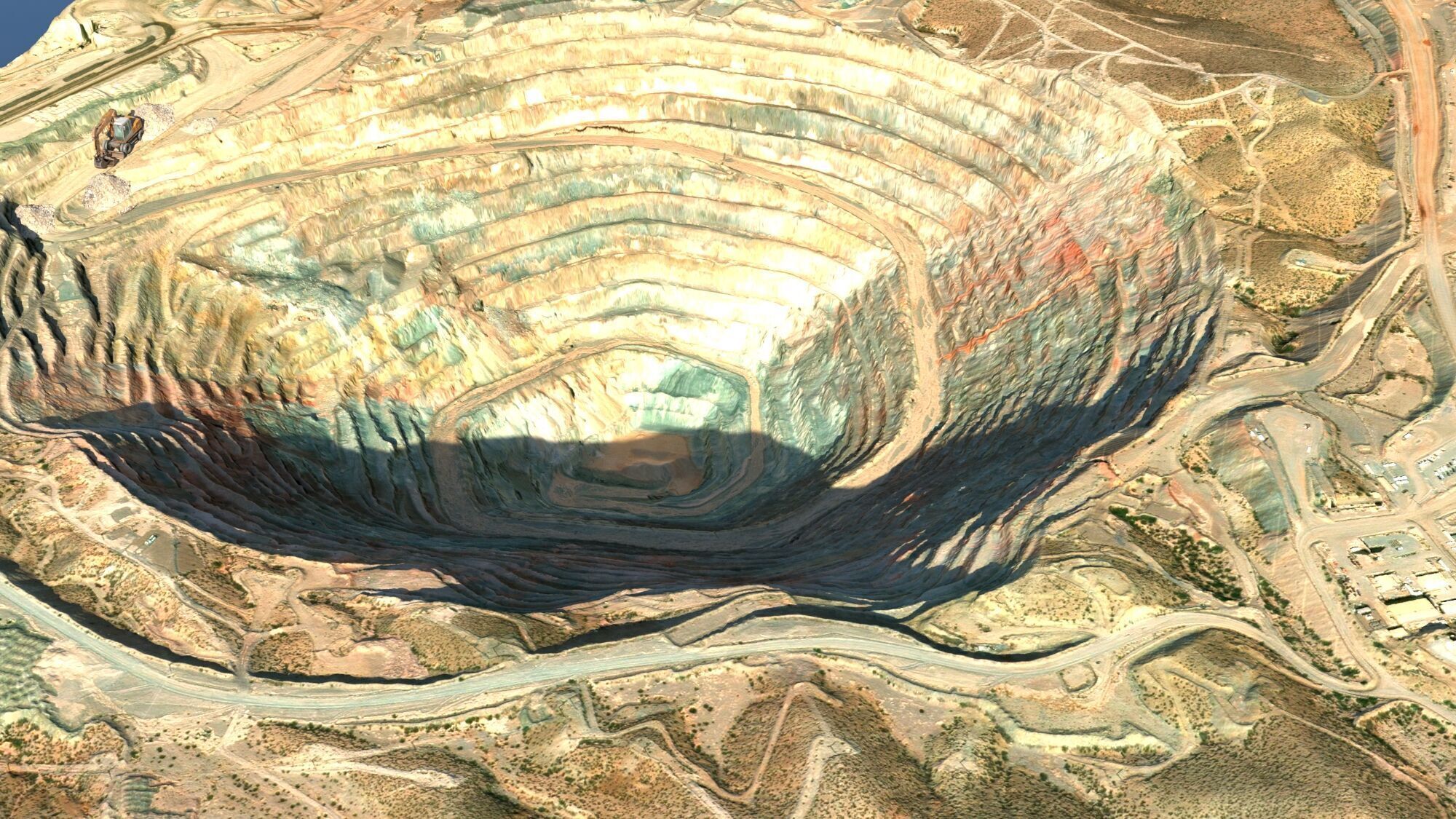 Scanned Opencast Mines Low-poly 3D model_3