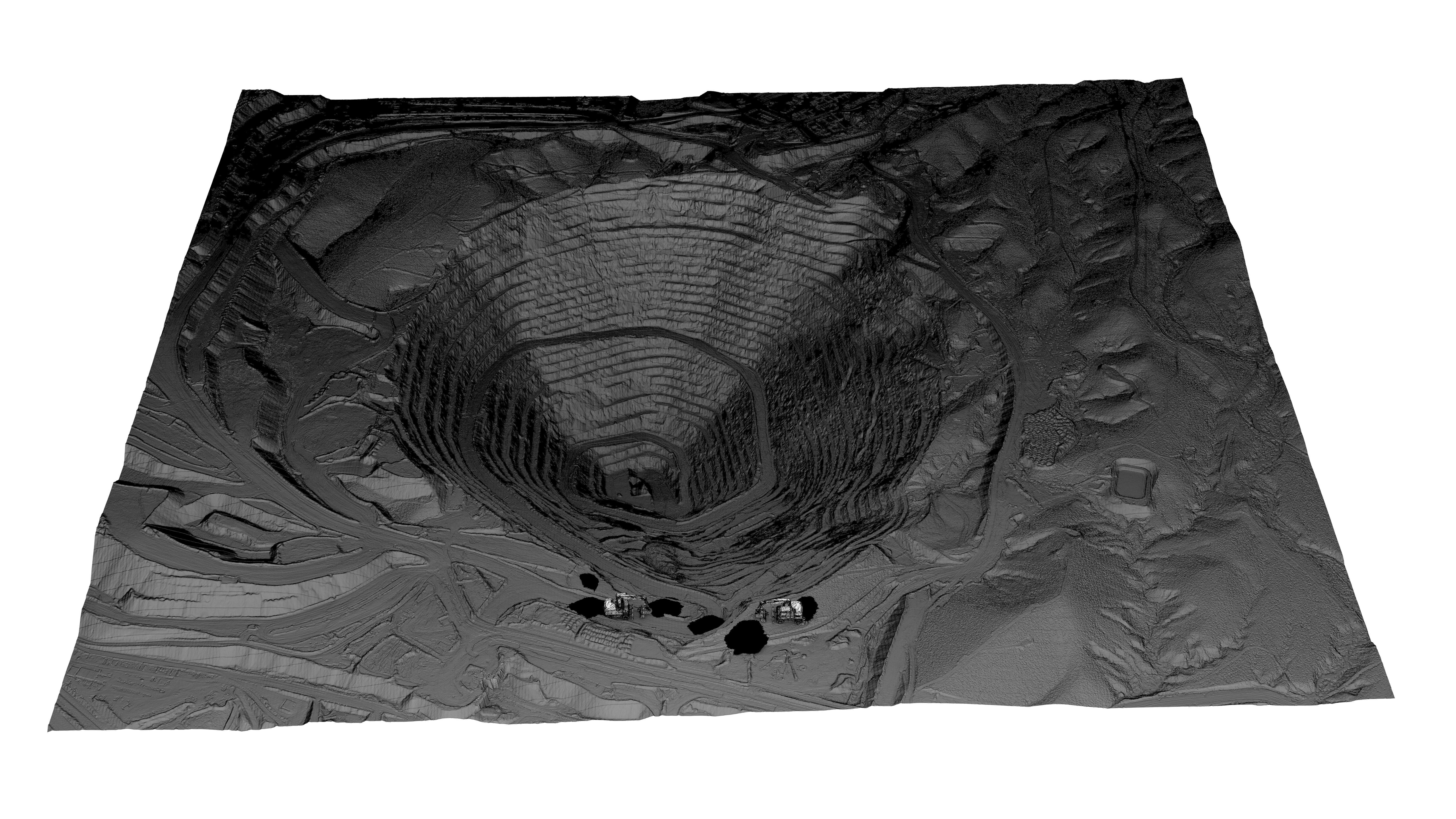 Scanned Opencast Mines Low-poly 3D model_6