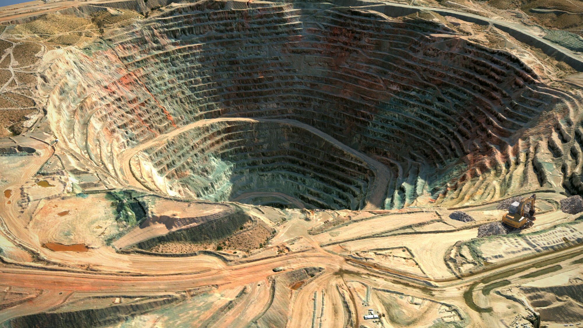 Scanned Opencast Mines Low-poly 3D model_5