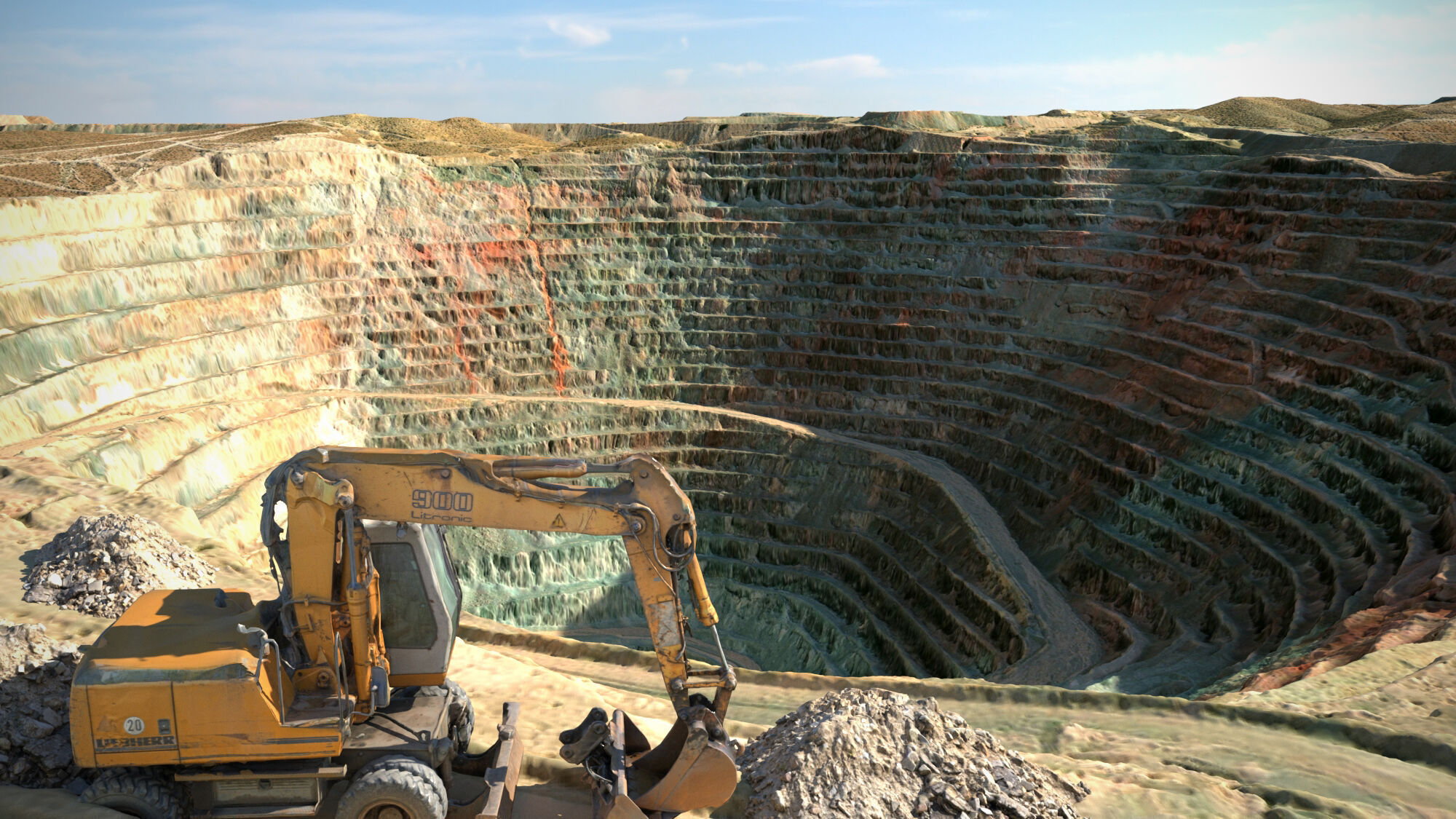 Scanned Opencast Mines Low-poly 3D model_2