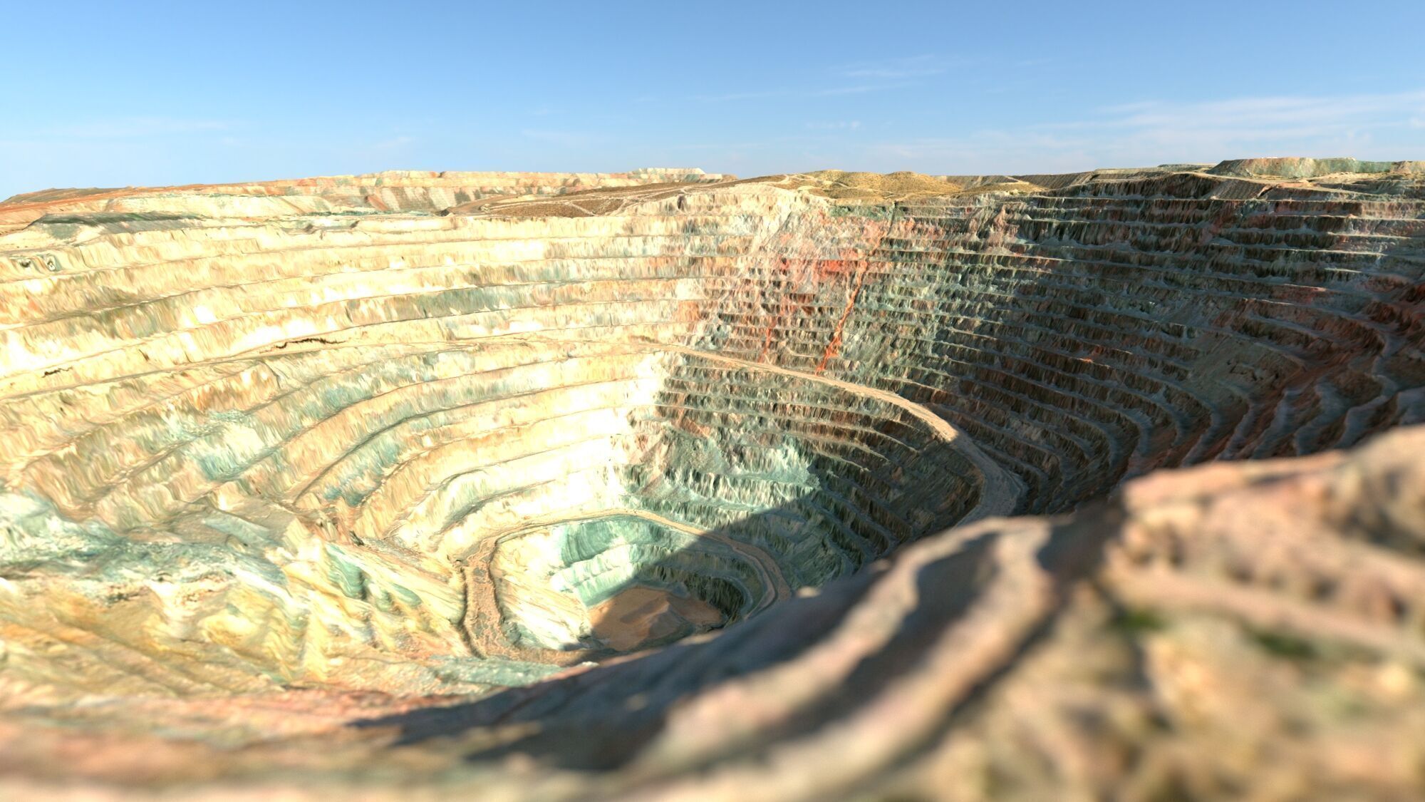 Scanned Opencast Mines Low-poly 3D model_4