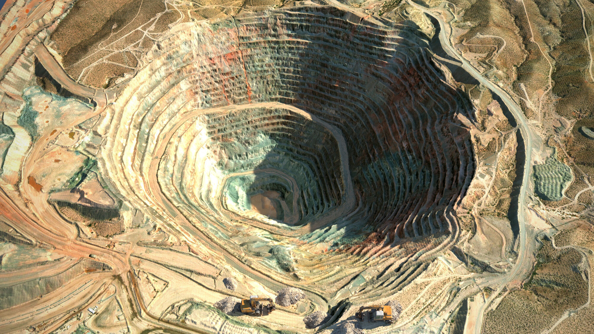 Scanned Opencast Mines Low-poly 3D model_1