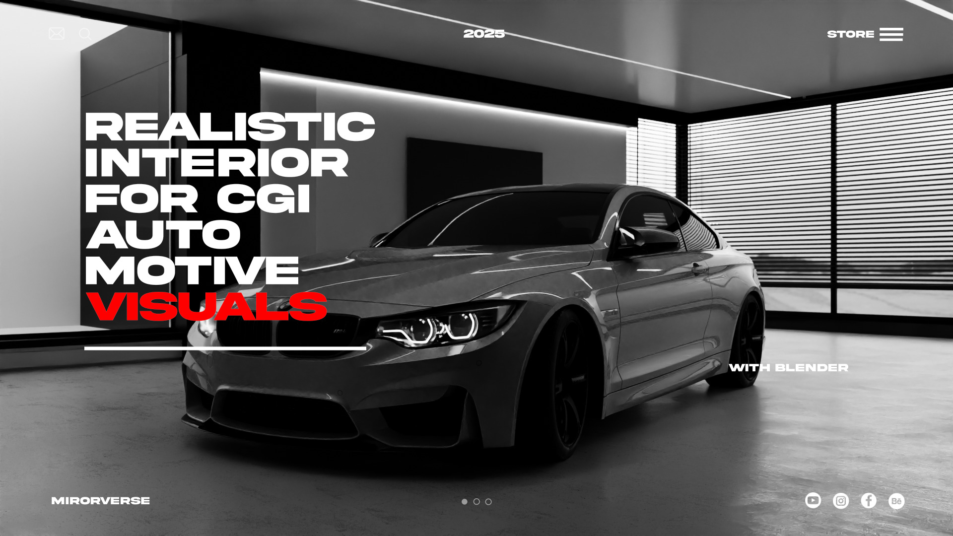 Realistic Interior for Car Renders Without Car 3D model_4