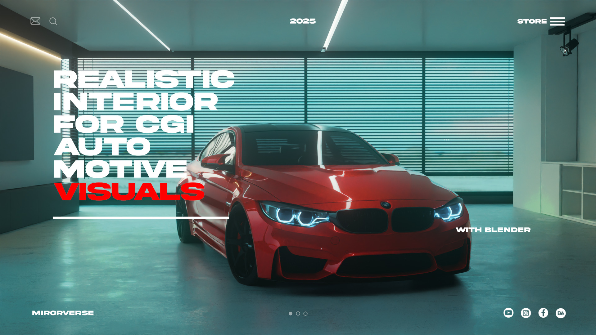 Realistic Interior for Car Renders Without Car 3D model_1