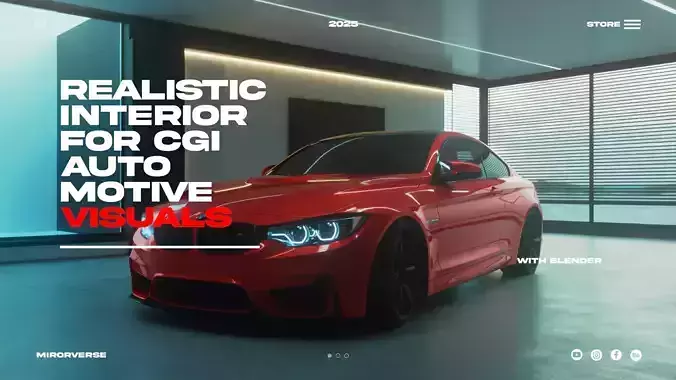 Realistic Interior for Car Renders Without Car