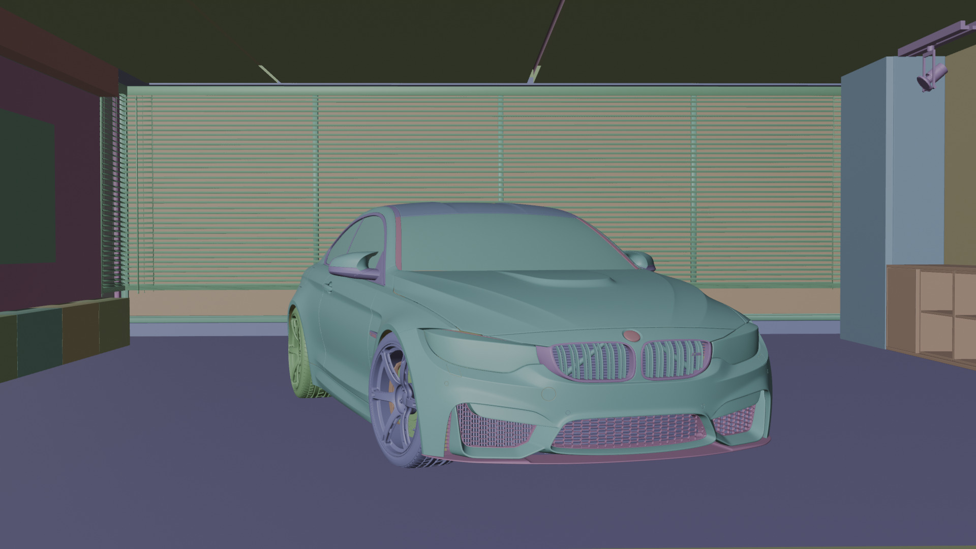 Realistic Interior for Car Renders Without Car 3D model_8