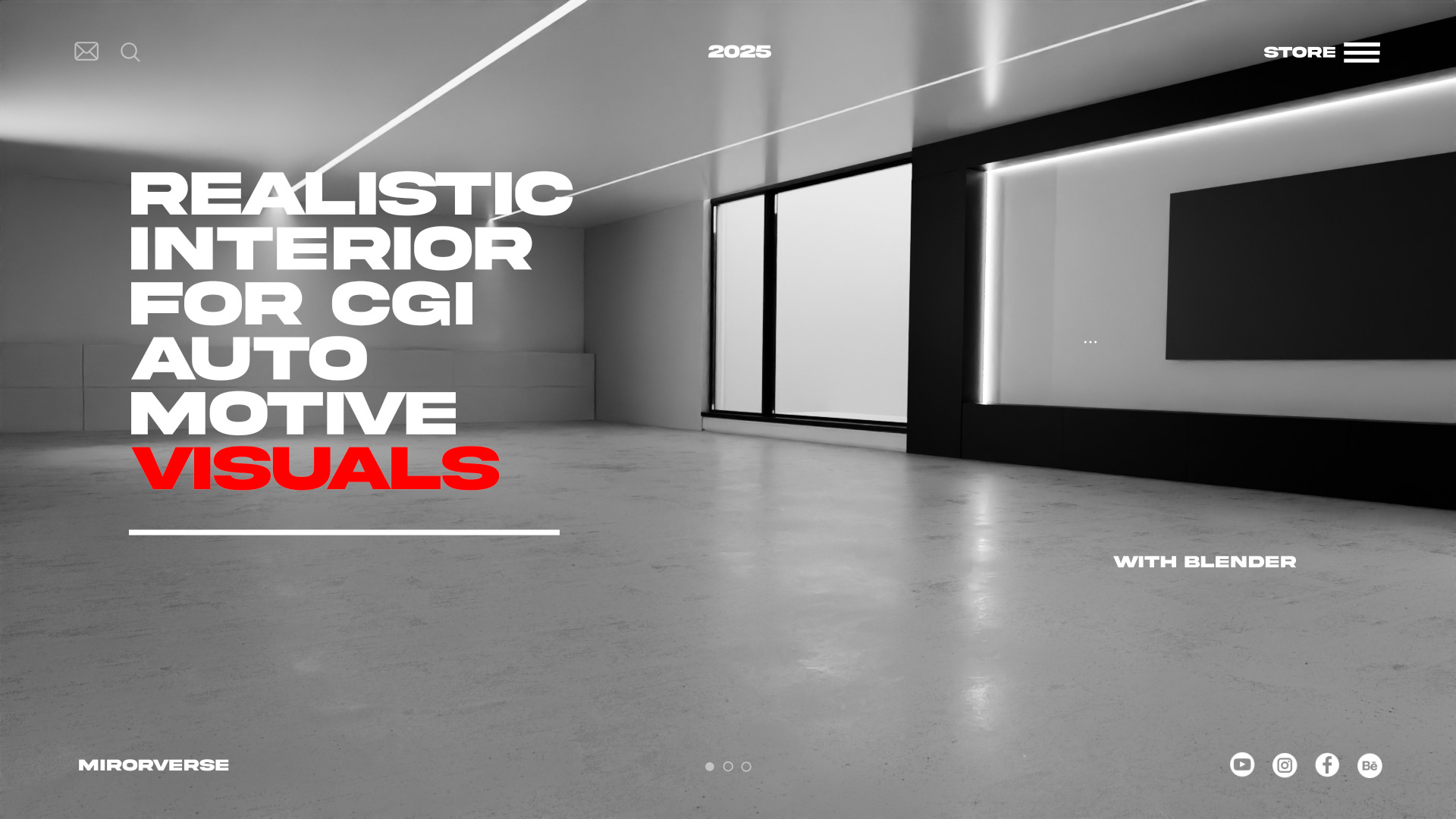 Realistic Interior for Car Renders Without Car 3D model_3