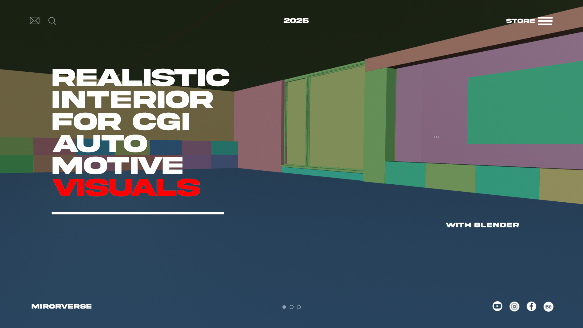 Realistic Interior for Car Renders Without Car 3D model_6