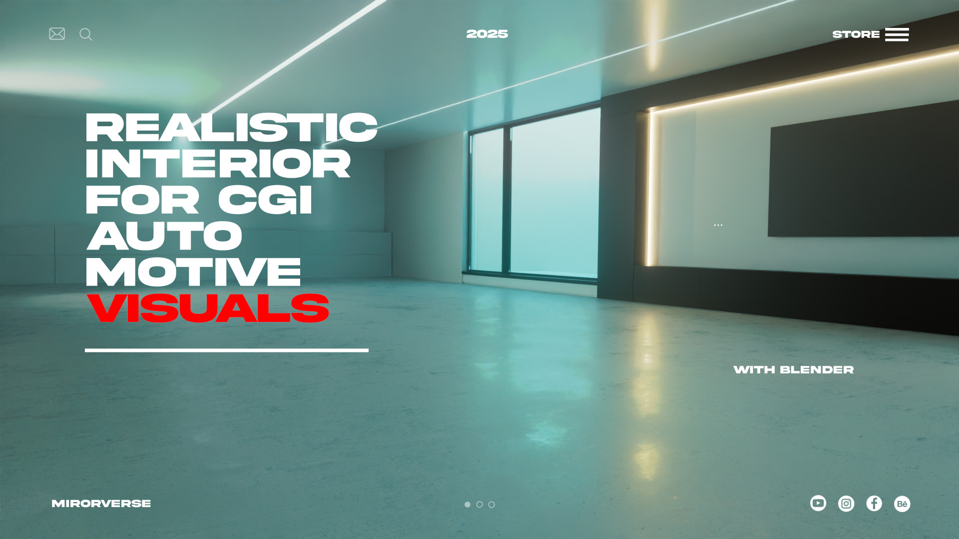 Realistic Interior for Car Renders Without Car 3D model_2