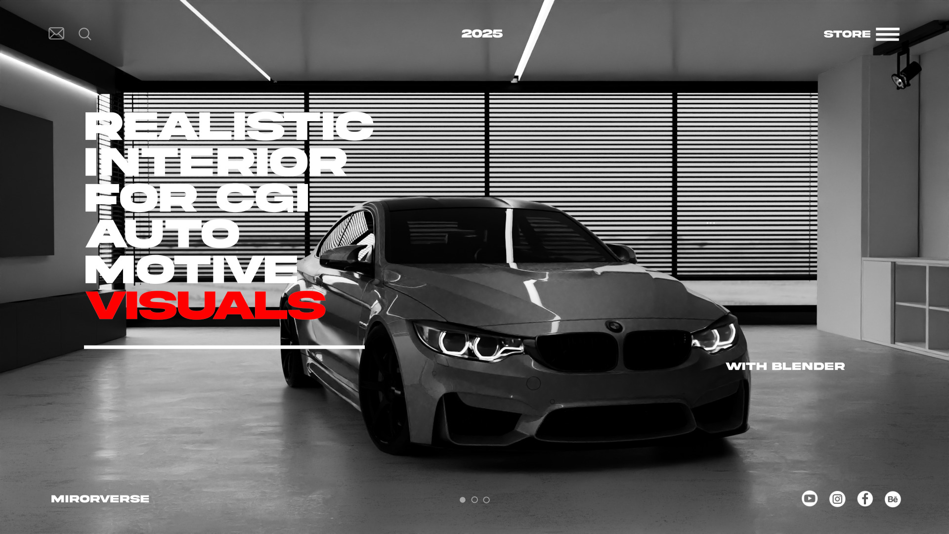 Realistic Interior for Car Renders Without Car 3D model_5