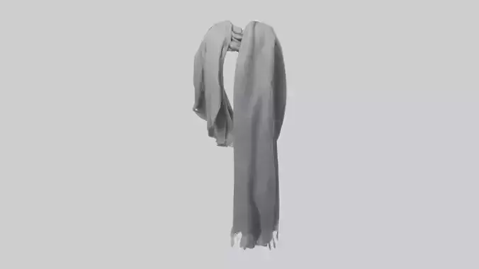 Scarf model Low-poly 3D model