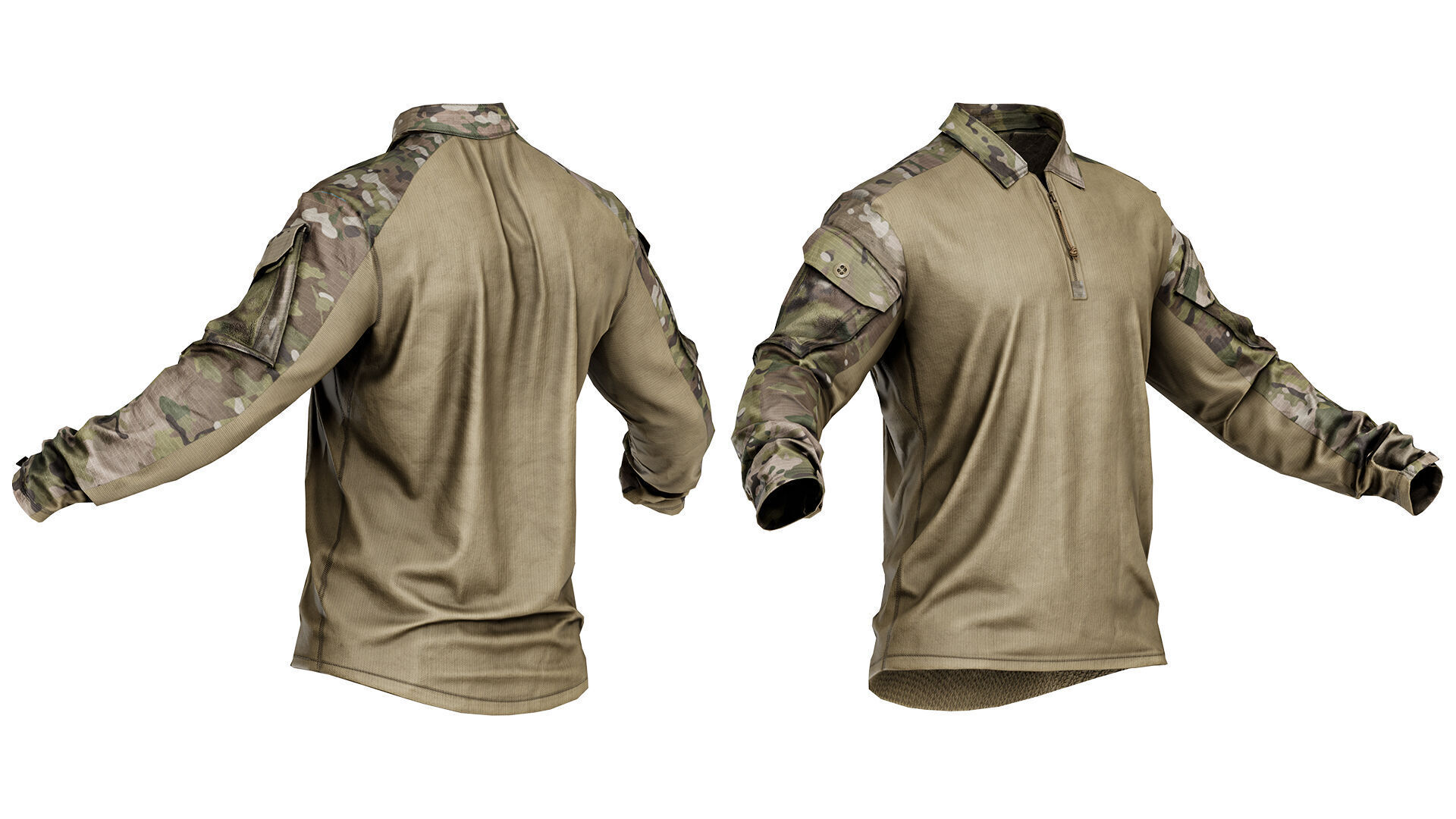 3D model CRYE PRECISION G4 HOT WEATHER COMBAT SHIRT VR / AR / low