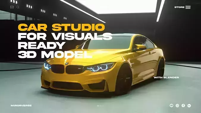 Automotive Studio 3D Model Without Car