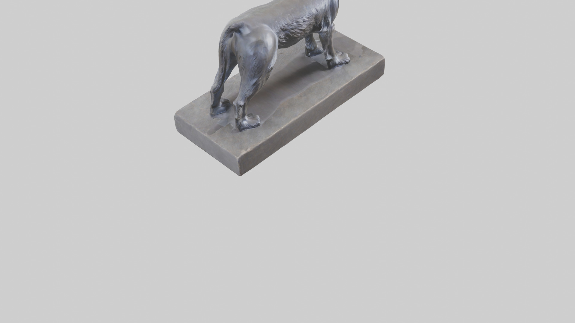 Schnauzer statue model Low-poly 3D model_6