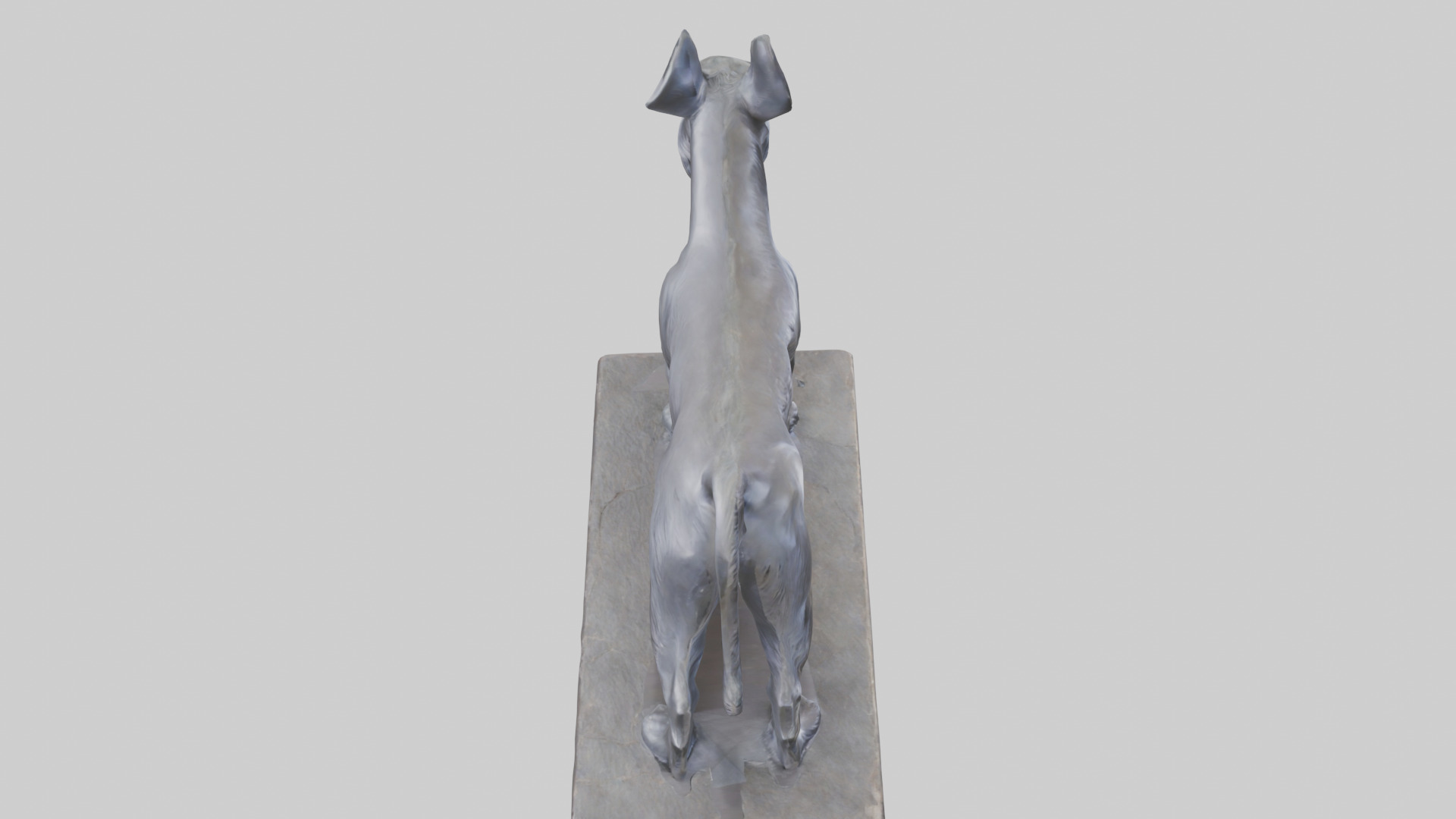 Schnauzer statue model Low-poly 3D model_18