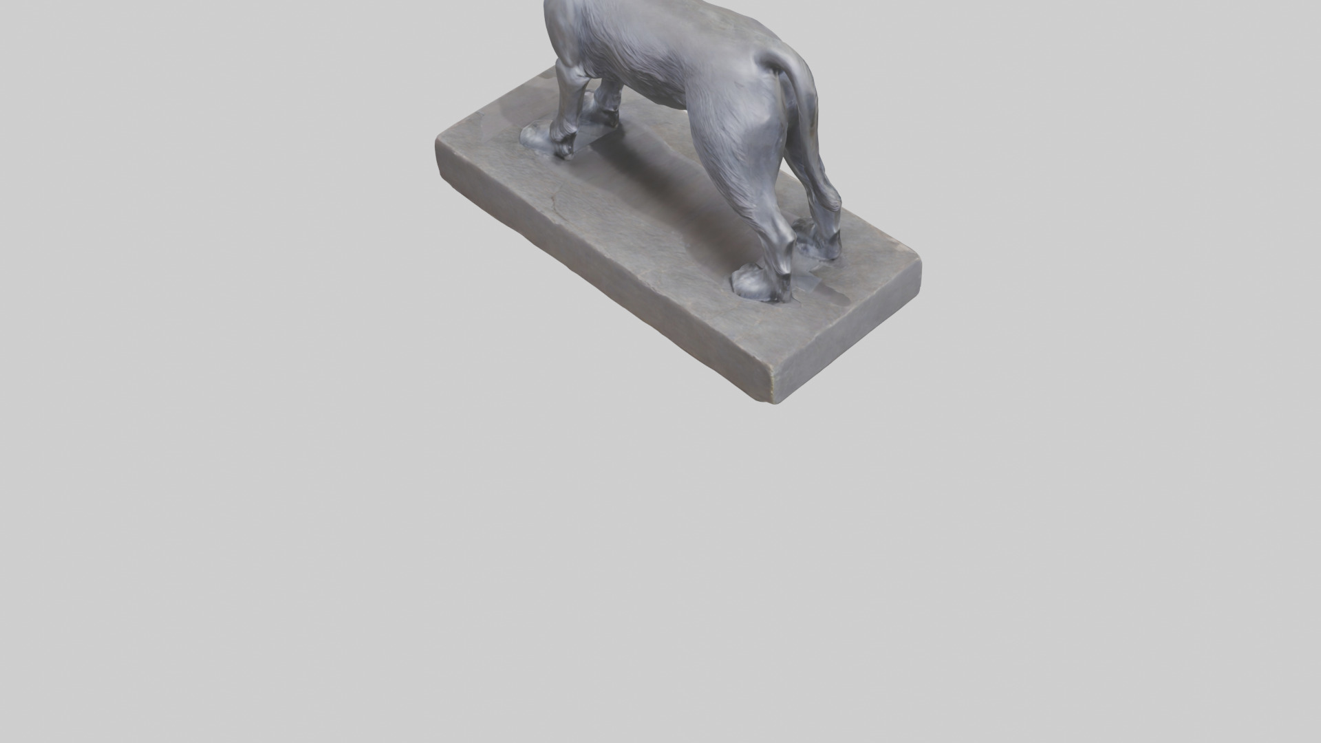 Schnauzer statue model Low-poly 3D model_4